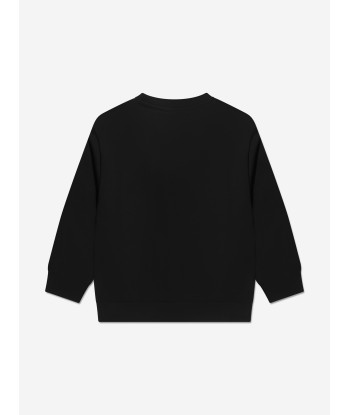 EA7 Emporio Armani Boys Logo Sweatshirt in Black est présent 