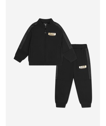 EA7 Emporio Armani Boys Logo Tracksuit in Black le des métaux précieux