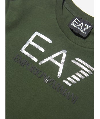 EA7 Emporio Armani Boys Logo T-Shirt in Green À commander