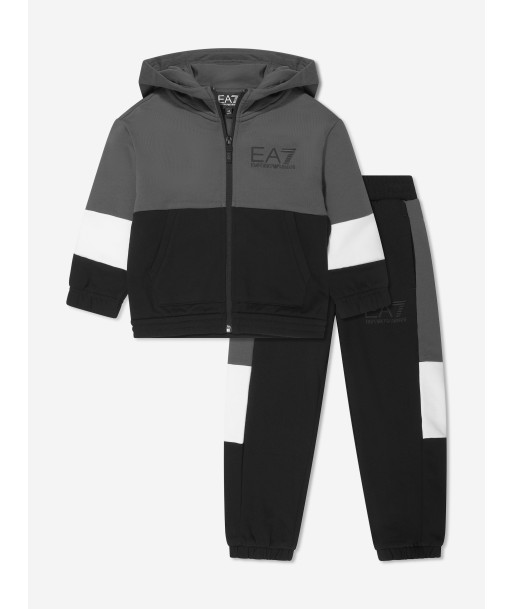 EA7 Emporio Armani Boys Colourblock Tracksuit in Black la chaussure