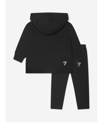 EA7 Emporio Armani Girls Logo Tracksuit in Black rembourrage situé sous