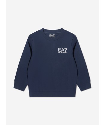 EA7 Emporio Armani Boys Logo Sweatshirt in Navy pas cher chine