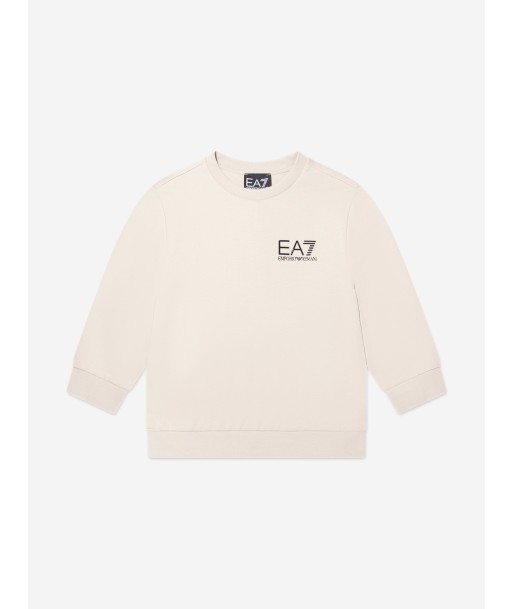 EA7 Emporio Armani Boys Logo Sweatshirt in Beige Voir les baskets