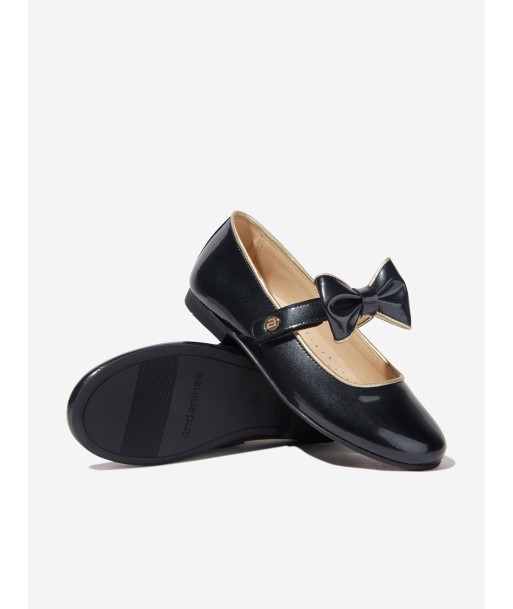 Andanines Girls Mary Jane Shoes With Bow Strap in Black pour bénéficier 