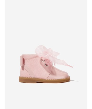 Andanines Girls Boots With Ribbon Bow in Pink vous aussi creer 