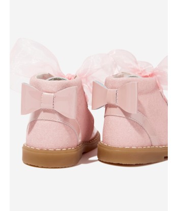 Andanines Girls Boots With Ribbon Bow in Pink vous aussi creer 