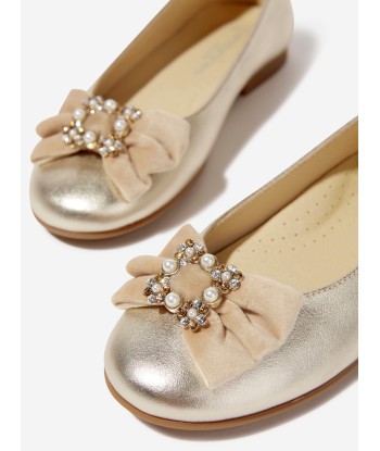 Andanines Girls Slip On Pumps in Gold pour bénéficier 