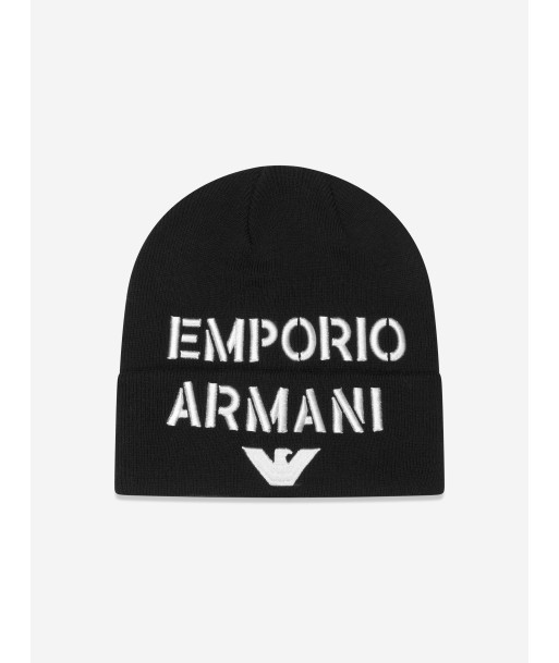 Emporio Armani Boys Logo Beanie Hat in Black Comparez plus de prix