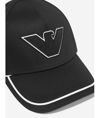 Emporio Armani Boys Logo Cap in Black pas cher chine