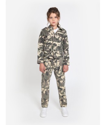 DL1961 Girls Rocco Camouflage Jacket in Green de technologie