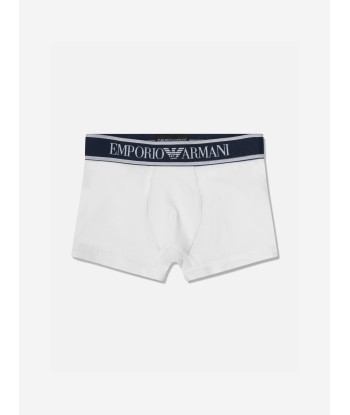 Emporio Armani Boys 2 Pack Boxer Shorts Set in White votre restaurant rapide dans 