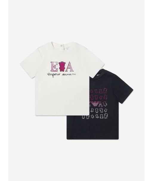 Emporio Armani Baby Girls T-Shirts Set in White JUSQU'A -70%! 