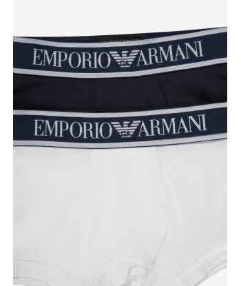 Emporio Armani Boys 2 Pack Boxer Shorts Set in White votre restaurant rapide dans 