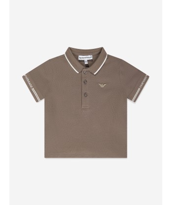 Emporio Armani Baby Boys Logo Polo Shirt in Brown le concept de la Pate a emporter 