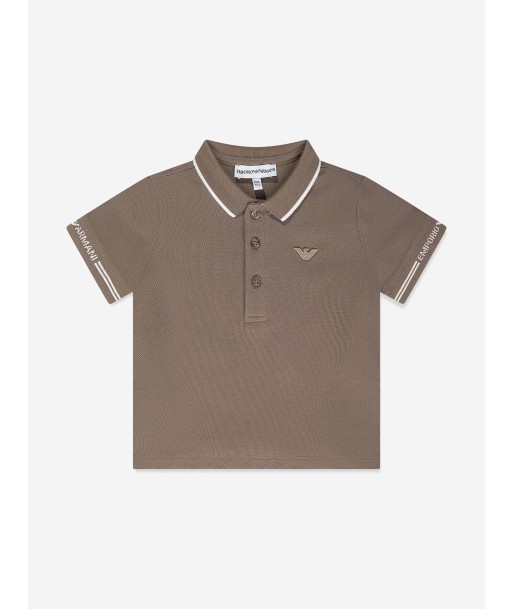 Emporio Armani Baby Boys Logo Polo Shirt in Brown le concept de la Pate a emporter 