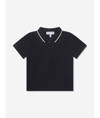 Emporio Armani Baby Boys Logo Polo Shirt in Navy Comparez et commandez 