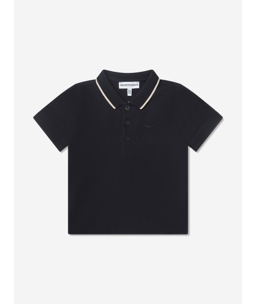 Emporio Armani Baby Boys Logo Polo Shirt in Navy Comparez et commandez 