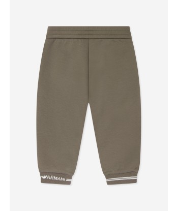 Emporio Armani Baby Boys Logo Jogges in Brown shop