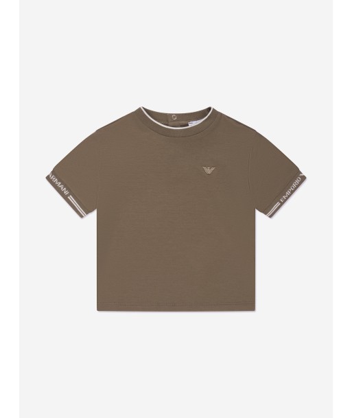 Emporio Armani Baby Boys Logo T-Shirt in Brown vente chaude votre 