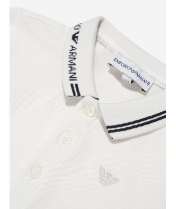 Emporio Armani Baby Boys Logo Polo Shirt in White Les êtres humains sont 