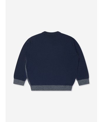 Emporio Armani Baby Boys Wool Jumper in Grey rembourrage situé sous