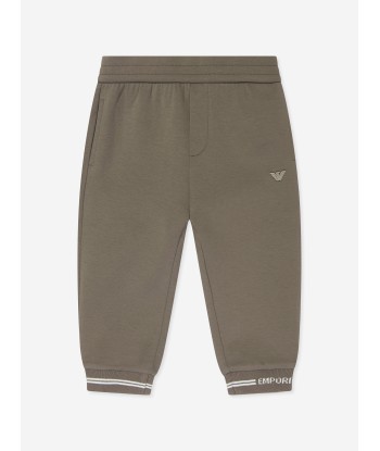 Emporio Armani Baby Boys Logo Jogges in Brown shop