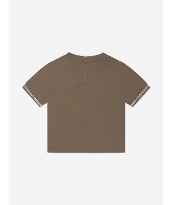 Emporio Armani Baby Boys Logo T-Shirt in Brown vente chaude votre 