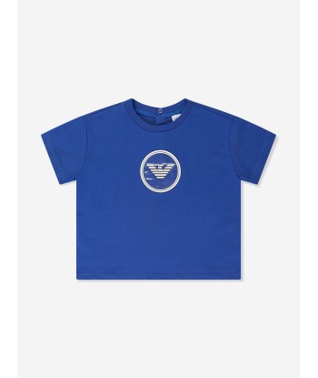 Emporio Armani Baby Boys Logo T-Shirt in Blue plus qu'un jeu 