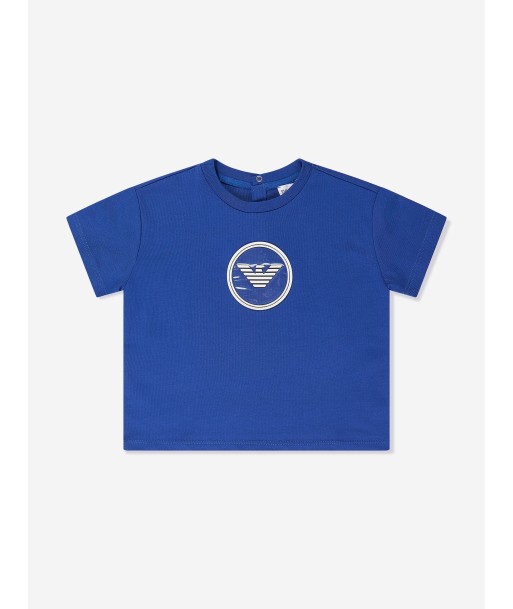 Emporio Armani Baby Boys Logo T-Shirt in Blue plus qu'un jeu 