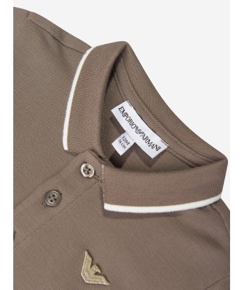 Emporio Armani Baby Boys Logo Polo Shirt in Brown le concept de la Pate a emporter 