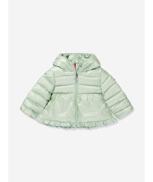 Moncler Enfant Baby Girls Down Padded Odile Jacket in Green la chaussure