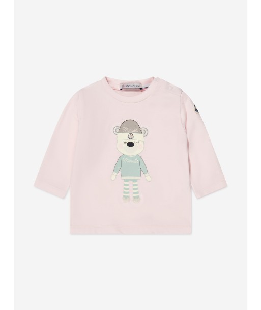 Moncler Enfant Baby Girls Long Sleeve T-Shirt in Pink Vous souhaitez 