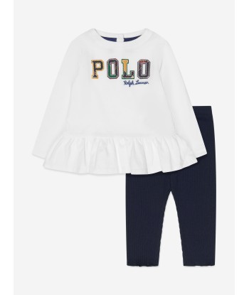 Ralph Lauren Baby Girls Leggings Set in White store