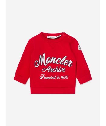 Moncler Enfant Baby Boys Logo Sweatshirt in Red Economisez 