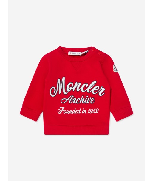 Moncler Enfant Baby Boys Logo Sweatshirt in Red Economisez 