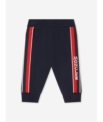 Moncler Enfant Baby Boys Logo Joggers in Navy paiement sécurisé