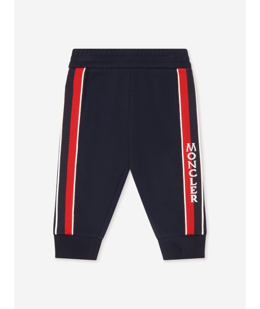 Moncler Enfant Baby Boys Logo Joggers in Navy paiement sécurisé