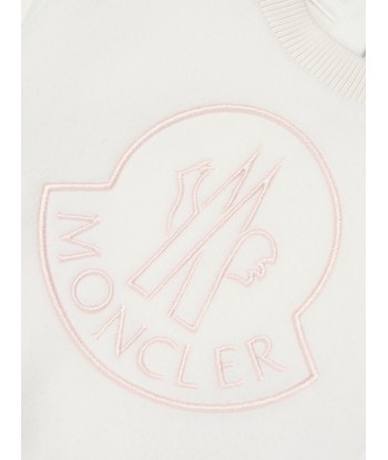 Moncler Enfant Baby Girls Logo Sweatshirt in White soldes