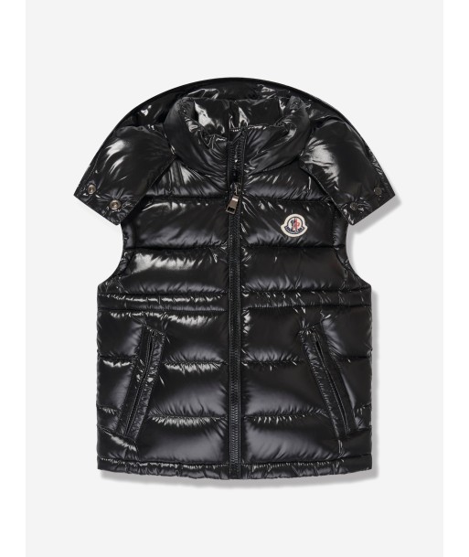 Moncler Enfant Girls Down Padded Ania Gilet in Black pas cheres