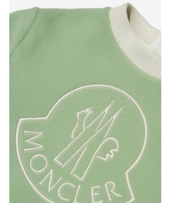 Moncler Enfant Baby Girls Logo Sweatshirt in Green vous aussi creer 