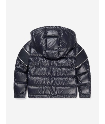 Moncler Enfant Kids Down Padded Truyere Jacket in Navy vente chaude votre 