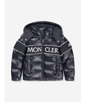 Moncler Enfant Kids Down Padded Truyere Jacket in Navy vente chaude votre 