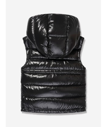 Moncler Enfant Girls Down Padded Ania Gilet in Black pas cheres