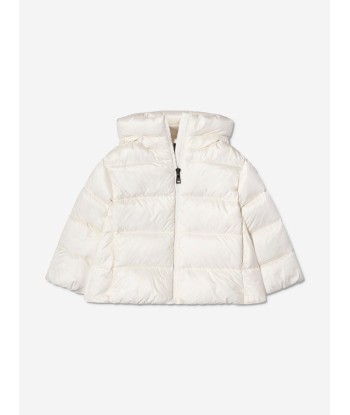 Moncler Enfant Girls Down Padded Irina Jacket in White du meilleur 