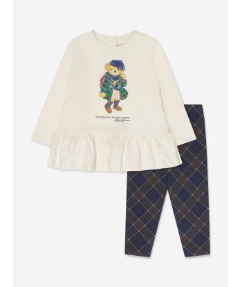 Ralph Lauren Baby Girls Leggings Set in Navy paiement sécurisé