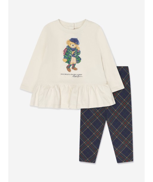 Ralph Lauren Baby Girls Leggings Set in Navy paiement sécurisé