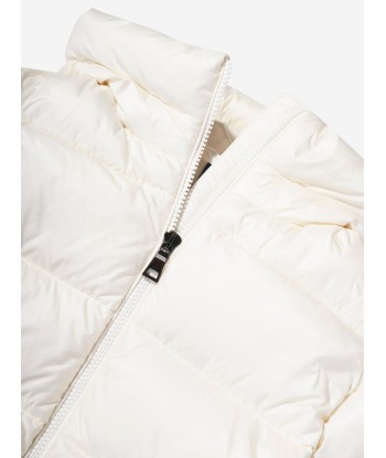 Moncler Enfant Girls Down Padded Irina Jacket in White du meilleur 