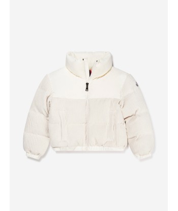 Moncler Enfant Girls Down Padded Waitaki Jacket in Ivory de pas cher