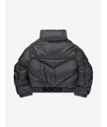 Moncler Enfant Girls Down Padded Mira Jacket in Black destockage