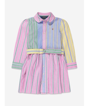 Ralph Lauren Girls Striped Shirt Dress in Multicolour d'Europe débarque